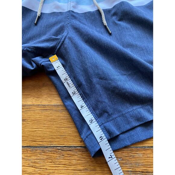 FAIR HARBOR Gray/Blue Striped Swim Shorts sz XL - Picture 9 of 11